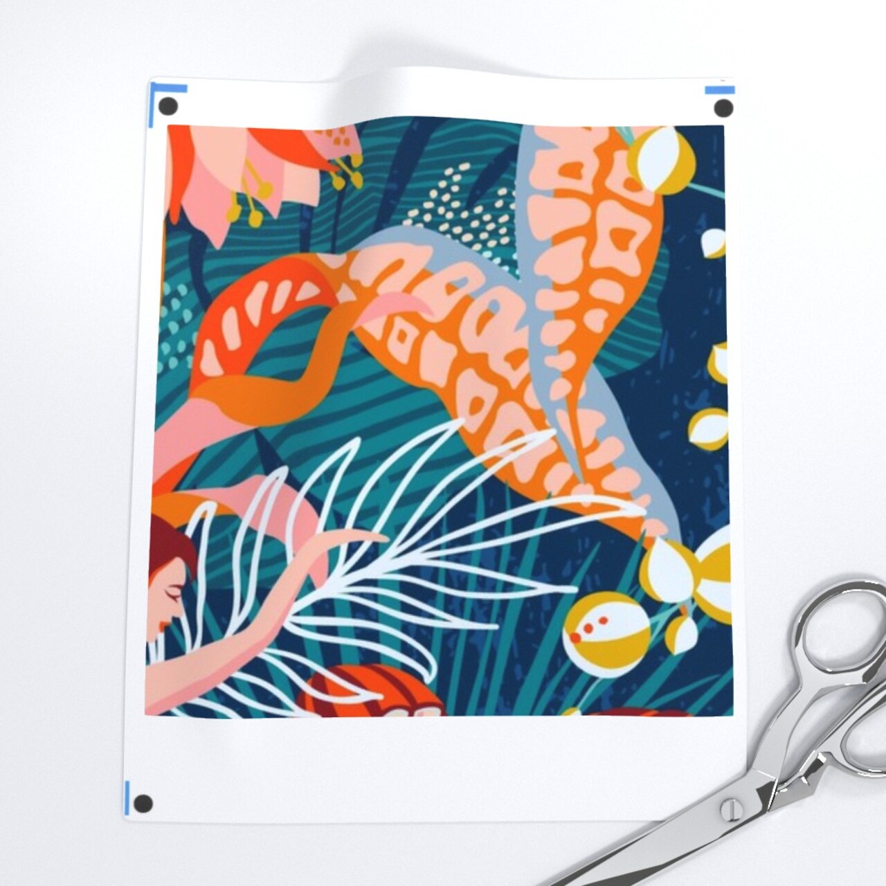 Maximalist Tropical Surrealism Jungle Flowers Woman Dancer Coral Tiger Custom Removable Wallpaper by Spoonflower Peel & Stick Wallpaper 2FT Wide